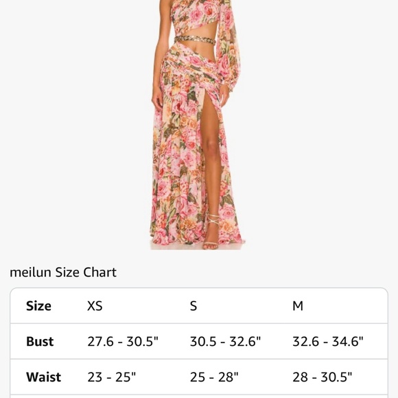 One Shoulder Floral Dress for Women Cut Out Ruffle Boho Maxi Dress - Picture 3 of 3